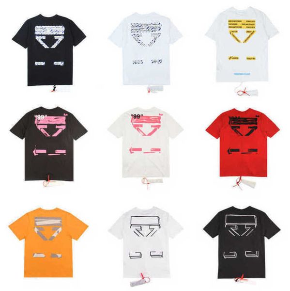 

mens offs fashion luxury t shirt brand designer tees shirts couple t-shirt back arrow letter sweatshirt black white clothing men women casu, White;black