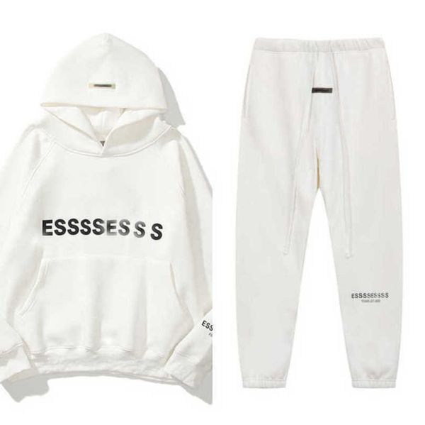 

luxury men's fashion sweatshirts tracksuits essentials letter hoodies men women sportswear hooded pant coat sweater casual pullover co, Gray