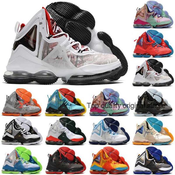

2022 lebrons 19 men basketball shoes sneakers 19s valentines day tune squad space jam black aqua hardwood classic trainers size