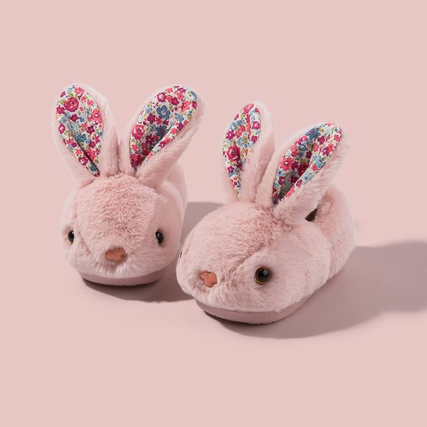 

slippers winter adorable infant toddler baby boy girl non-slip shoes cute rabbit anti-slip warm cotton 221203, Black