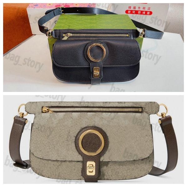 

blondie belt bag mens crossbody interlocking full logo chestbag with gold-toned buckle women vintage shoulderbag handbag zip compartment spo