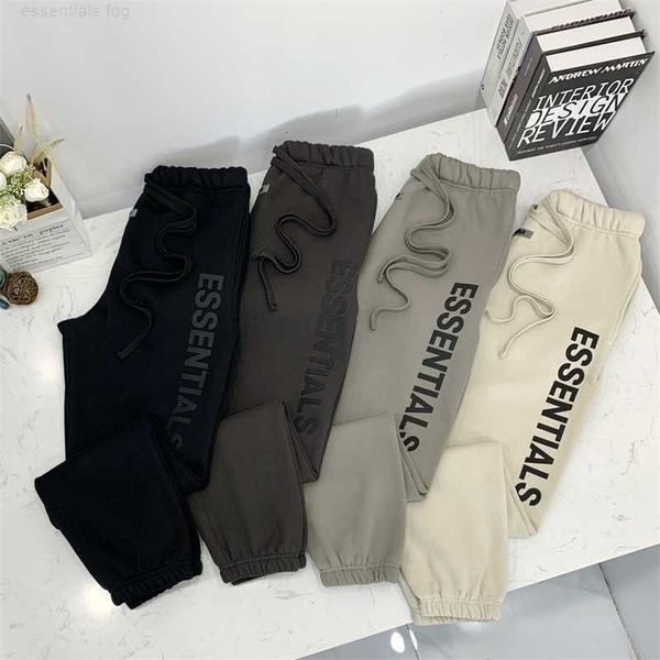

casual sports pants fg essentials fog for men and women lovers plush comfortable fashion design sweat, Black