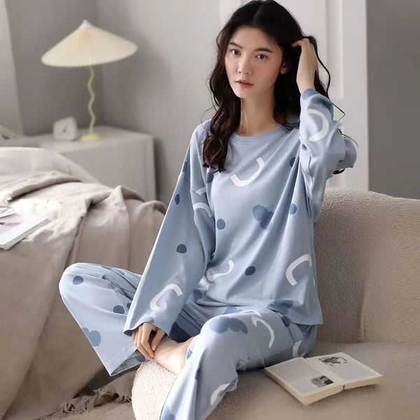 

women's sleepwear pajamas ladies spring and autumn long sleeve thin section winter large size casual homewear set l221202, Black;red