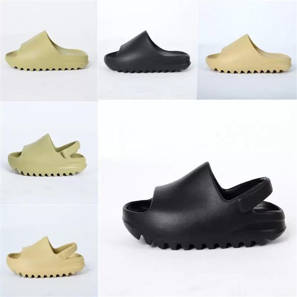 

bone slides infant new born baby slipper shoes resin slip on soot boys girls children sandals with box size 23-35273d, Black;grey