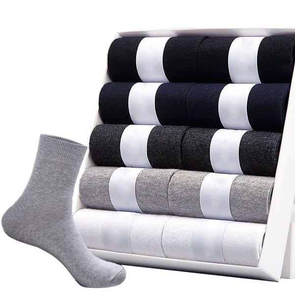 

men's socks brand cotton black business casual breathable spring autumn male crew meias sokken size38 45 221201