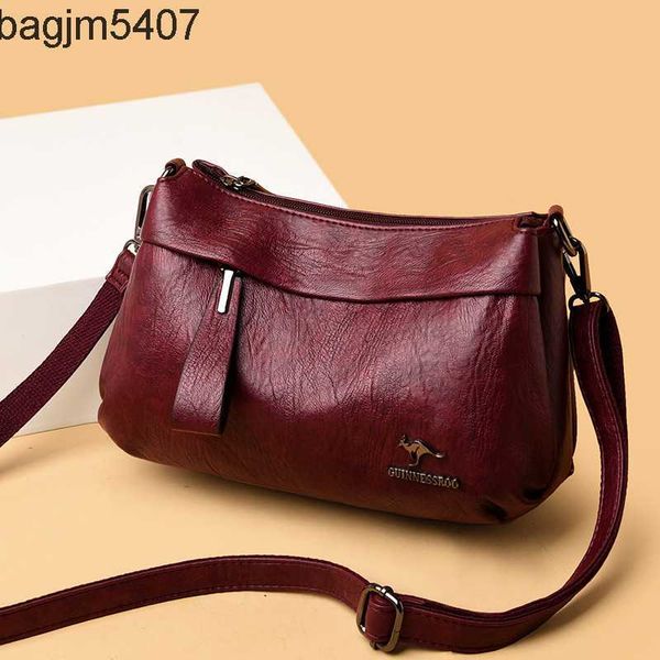 

hand bag 80% of the stores are wholesale and retail kangaroo middle-aged women's one shoulder atmosphere leisure soft leather large cap