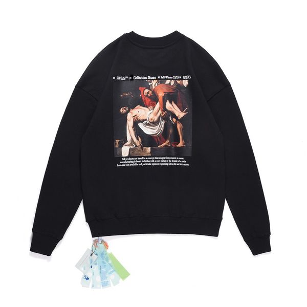 

men's designer sweatshirt luxury sweatshirt wave print hoodie100%cotton long sleeve paris casual solid color women's pullovers asi, Black