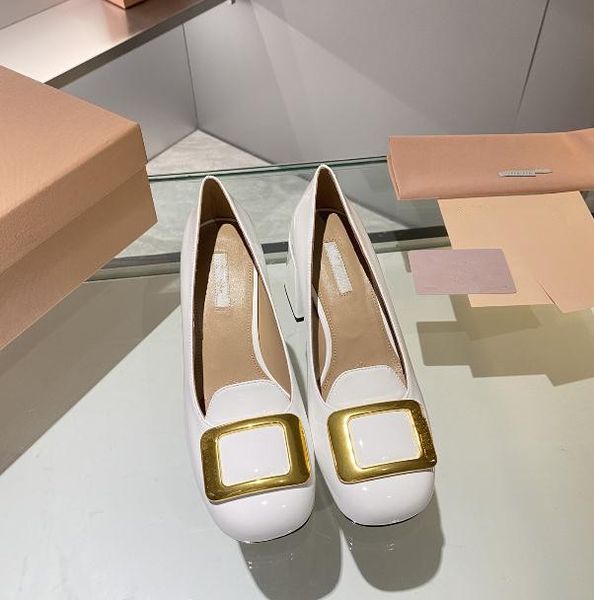 

high-heeled miu mary jane shoes woman retro thick-heeled shoe square buckle women banquet wedding holiday leather thick heel shoes r31j, Black