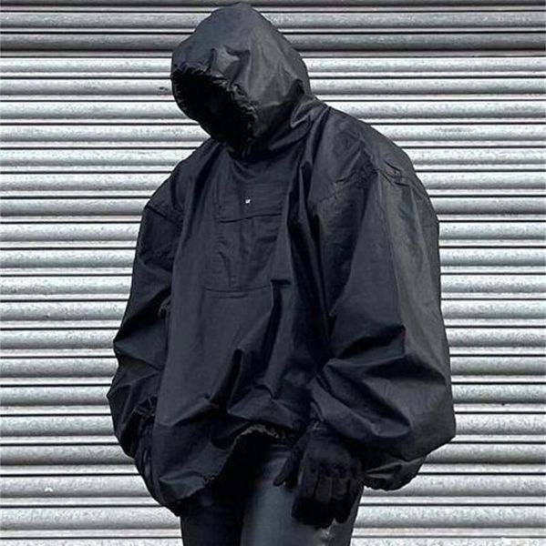 

high street windproof coats hoodie 1 men's and women's loose coat, Black;brown