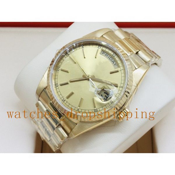 

luxury mens watch for man 36mm daydate v5 2813 movement automatic mechanical stainless steel oyster strap sapphire glass sport premium wrist, Slivery;brown