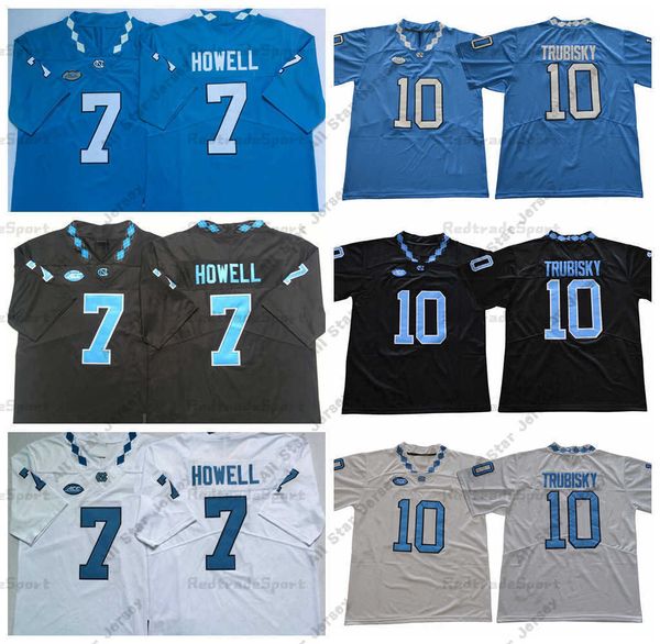 

american college football wear ncaa north carolina tar heels college football jerseys 10 mitchell trubisky 7 sam howell jersey university st, Black