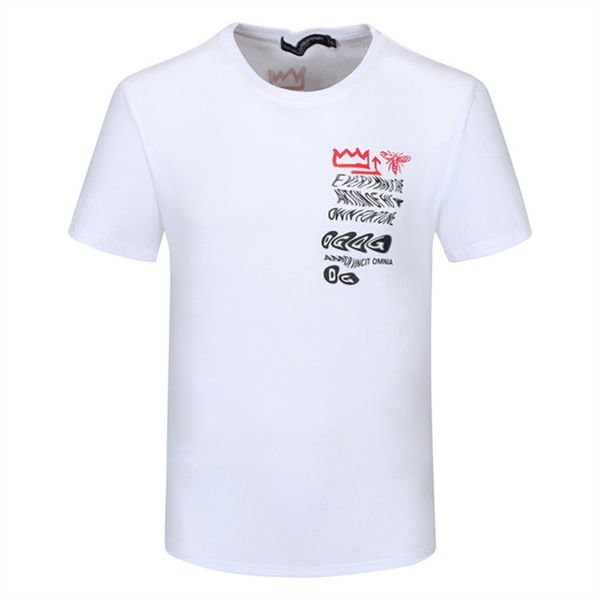 

luxury mens designer t shirt black red letter printed shirts short sleeve fashion brand designer tees p93, White;black