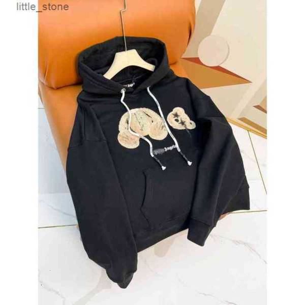 

sweatshirts hoodies men's mens and womens hoodie palm angle designer cream cut teddy bear towel embroidered hooded coat longeqse, Black