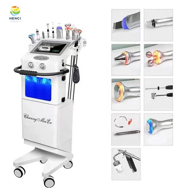 

10 in 1 microdermabrasion skin management integrated ultrasound aqua oxygen water skin rejuvenation hydro facial cleansing machine