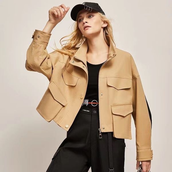 

womens designer jackets woman coats autumn spring style slim for lady jacket designer coat e131, Black;brown
