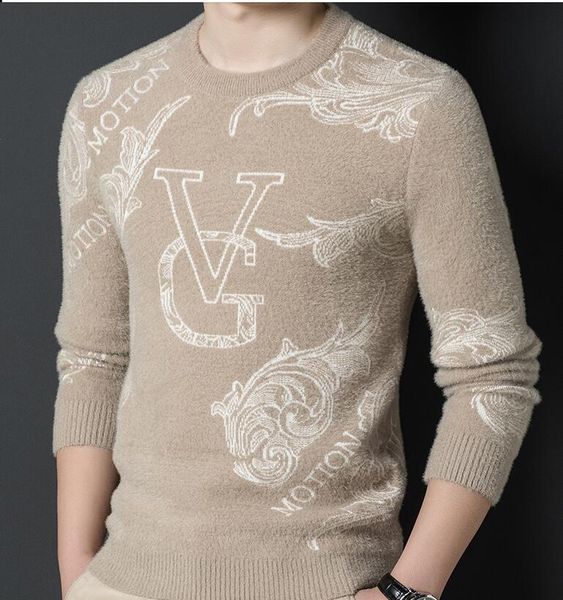 

brand mens knit patchwork wool pullover sweater crew neck autum winter casual jumper mens clothes, White;black