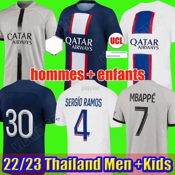 

soccer jerseys american college football wear 22 23 psgs mbappe messis player #30 di maria wijnaldum sergio ramos hakimi maillots de kit ica, Black