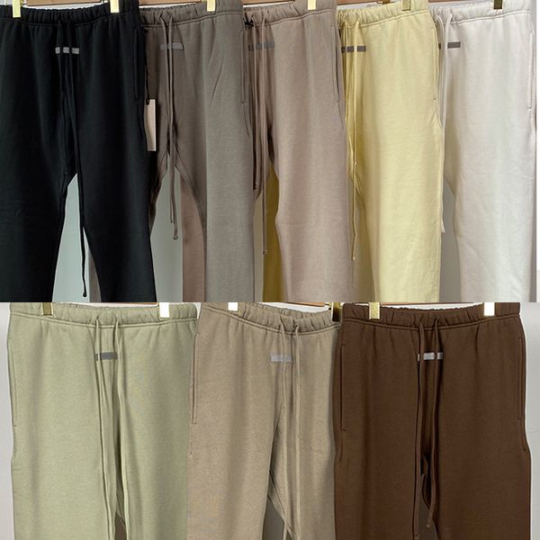 

20ss reflective lettering sweatpants casual long fleeced joggers men women hip hop streetwear mg220104, Black