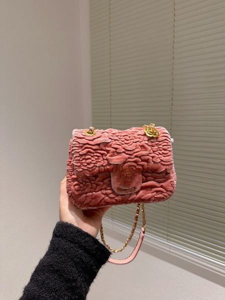 

f/w claasic mini flap tweed quilted bags green cosmetic case ghw crossbody shoulder designer turn lock casual versatil pouch luxury handbags