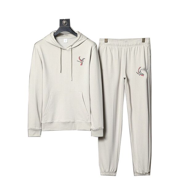 

2022 men's tracksuit luxury 2 piece set casual hoodies sweatshirt sweatpants suit teens sports print jogging s-3xl clothing printed spo, Gray