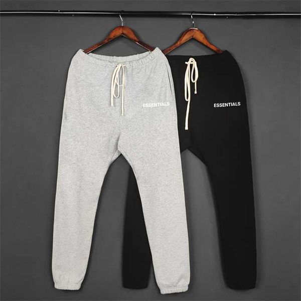 

casual sports pants feel of god men's double thread essentials letter fog high street bodyguard women's fashion fashion design, Black