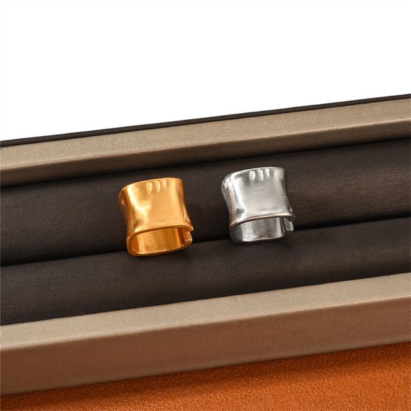 

niche design screw back simple smooth concave convex wide face ear bone clip earrings vintage fashion personality tide accessories, Silver