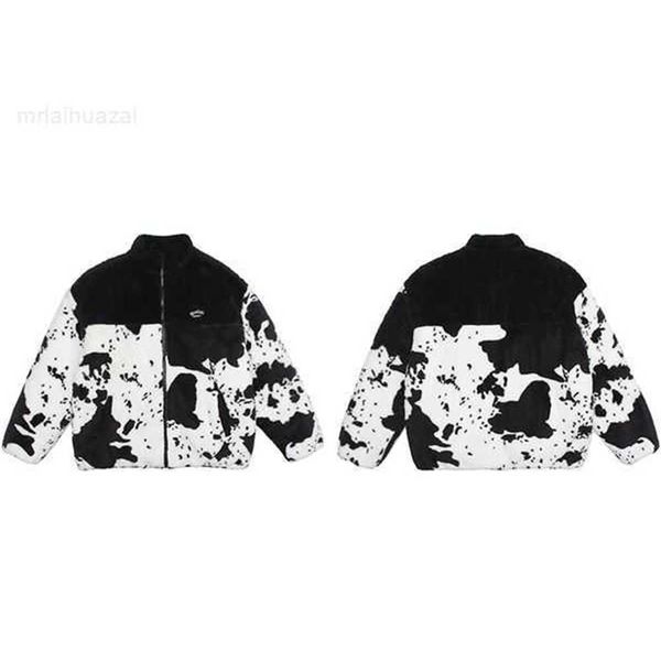 

men's jackets down parkas winter men warm furry padded tie dye patchwork vintage thicken casual street fashion shortngpl, Black;brown
