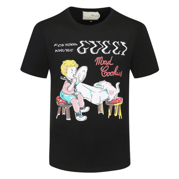 

luxury mens designer t shirt black red letter printed shirts short sleeve fashion brand designer tees p109, White;black
