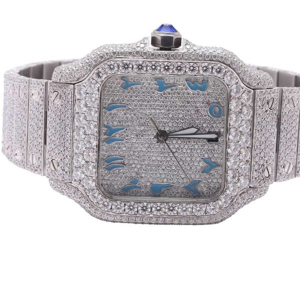 

other watches wristwatches iced out labgrown handmade diamond luxury mens watch customize diamond watch manufacturer fine jewelryp2zdti0c, Slivery;black