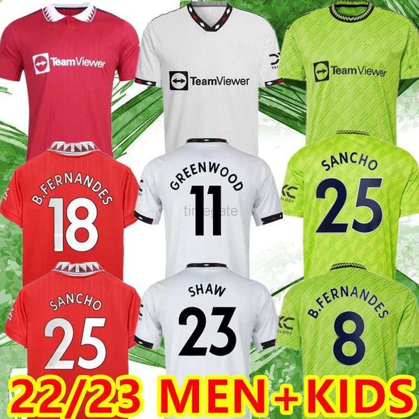 

soccer jerseys fans tees 2023 antony sancho casemiro player #7 fans player version women mans utds fernandes manchesters shew rashford foot, Black