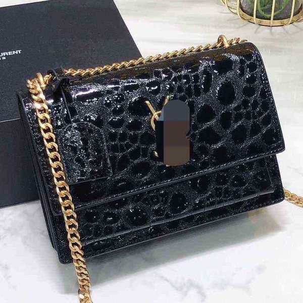 

france bag luxury leather designer brand large shoulder capacity siant lurant spring summer 2022 fashion trend chain small square sunset