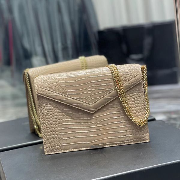 

cassandra envelope package handbag messenger clutch bag shoulder bags crocodile cowhide leather designer for women