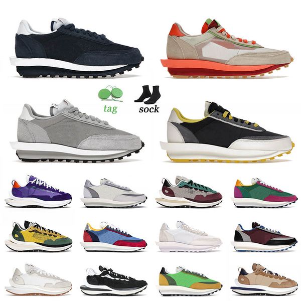 

sacai ldv waffle 2023 blazer vaporwaffle running shoes fragment x blue void sesame dark iris nylon white pure platinum sports outdoor traine