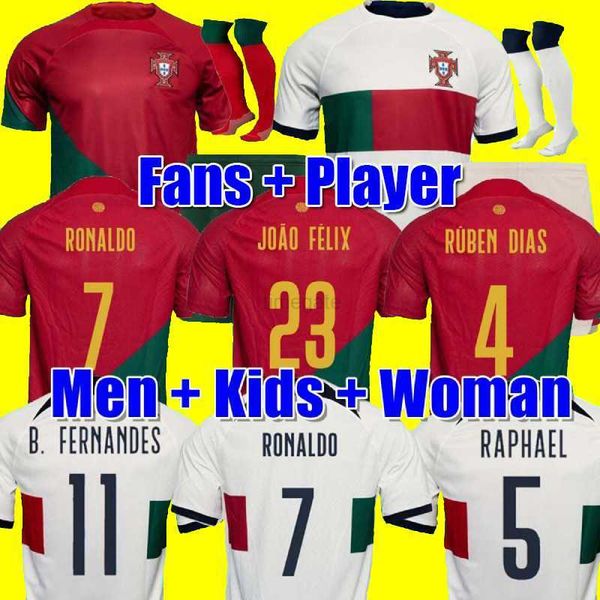 

soccer jerseys fans tees portugal portuguese bruno fernandes diogo j. portuguesa joao felix 2023 world cup fans player football shirt berna, Black