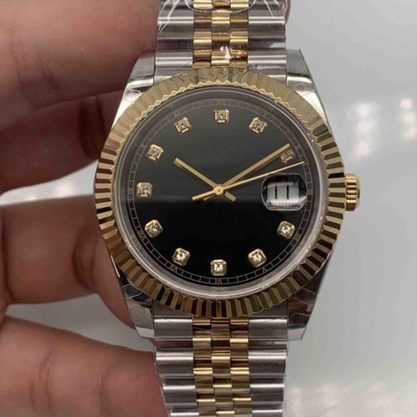 

15 style sale quality automatic men watch watches 41mm steel 18k rose gold wimbledon roman dial mens watch 126331 montre de luxe, Slivery;brown