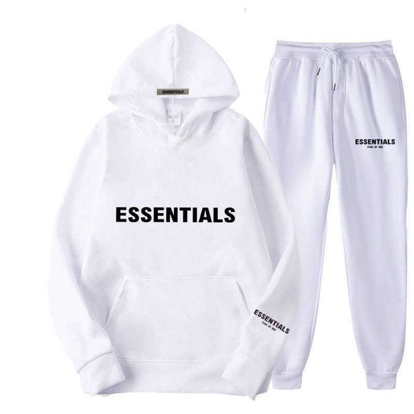 

hoodie tracksuit double thread esentials long sleeve sweater fashion brand autumn men's and women's set sportswear, Black;brown