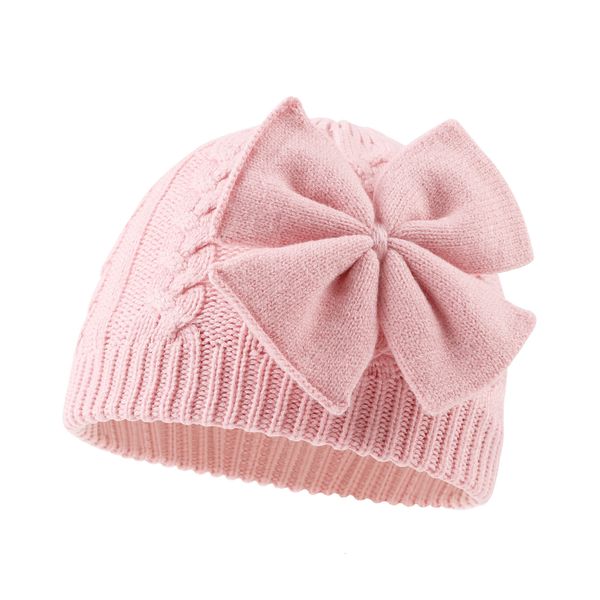 

caps hats winter toddler baby warm beanie girls fashion bow hat autumn kids props cute cap 221203, Yellow