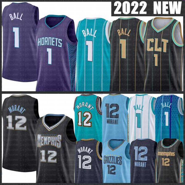 

basketball jersey college basketball wears ja morant 1 lamelo ball charlottes terry rozier iii memphises hornet jersey grizzlie city mark wi, Black