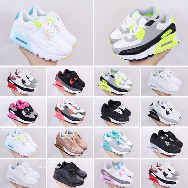 

kids running 2023 shoes athletic sneakers 90 children sports youth baby trainers infant girls and boys outdoor for gift size 26-35, Black