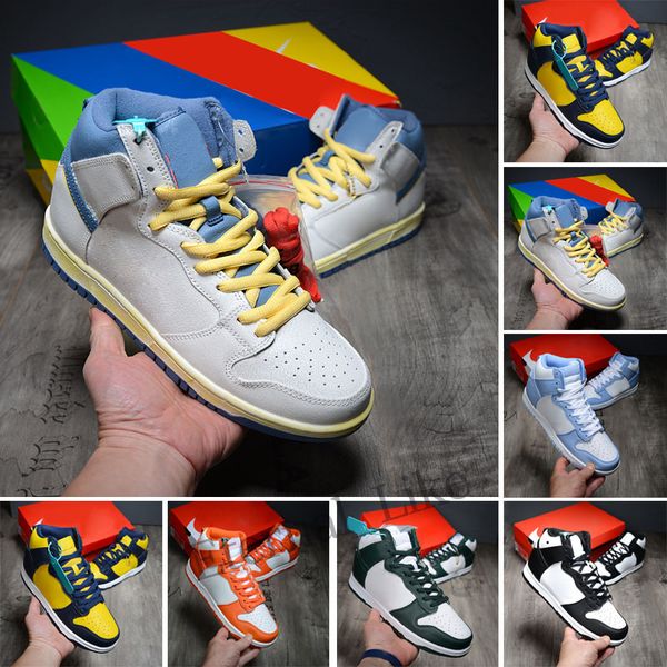 

designer outdoor shoe high cut black white panda vast grey dark grey cargo khaki sulfur fragment kentucky men sneakers sb skateboard trainer