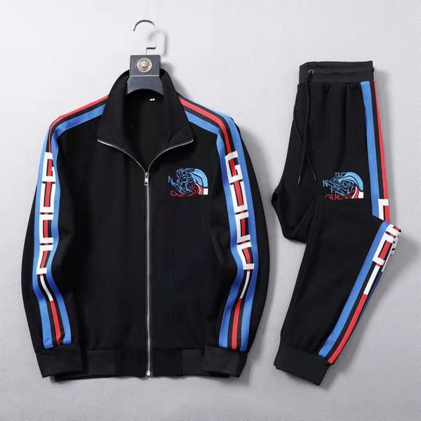 

2022 men's tracksuit luxury 2 piece set casual hoodies sweatshirt sweatpants suit teens sports print jogging s-3xl clothing printed spo, Gray