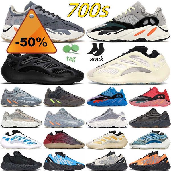 

designer running shoes 700 700s v1 v2 v3 mnvn men women og rubber faded azure fade runner mens arzareth kyanite clay brown trainers sports, Black