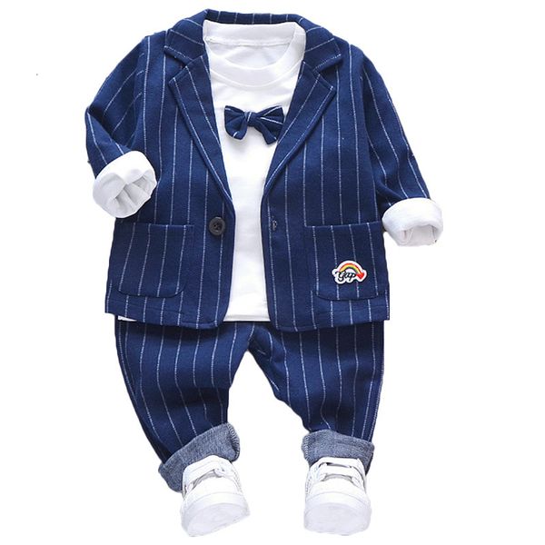 

clothing sets spring autumn baby boys formal infant gentleman tie shirt pants 2-3 piece sui cotton leisure suits 6m-4t 221203, White