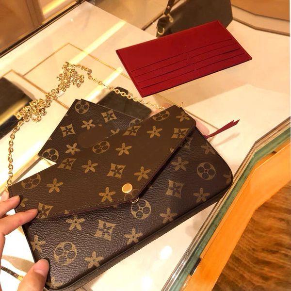 

classic presbyopic threeinone chain bag in europe and america fashion leather tide cute shoulder messenger bag