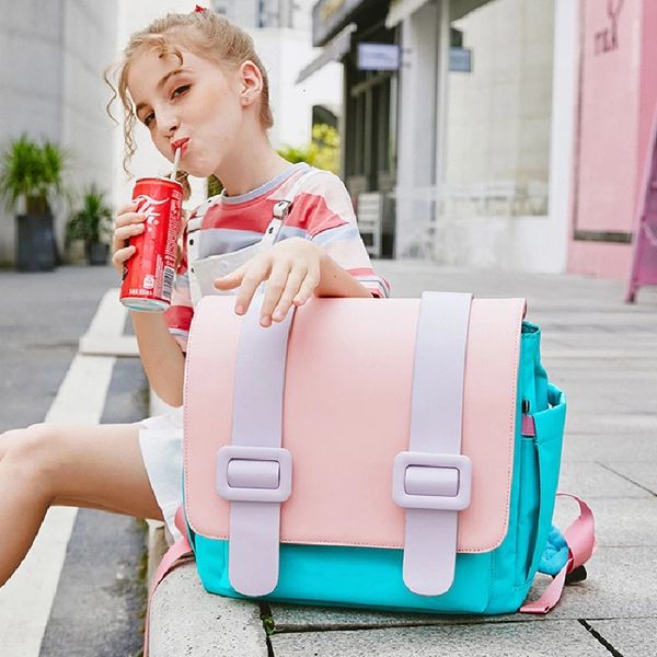 

backpacks campus school bags children candy color for primary student girls bag kids schoolbag backpack 221203