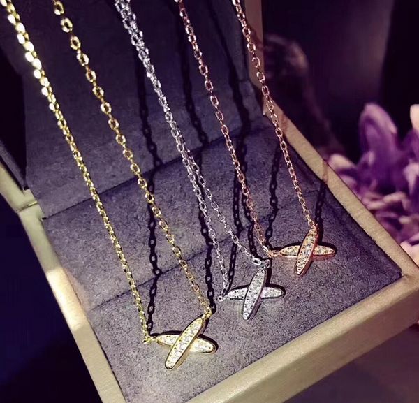 

ins necklace new in luxury fine jewelry chain necklace for womens pendant k gold heart designer ladies fashion pearl saturn cross series nec, Silver