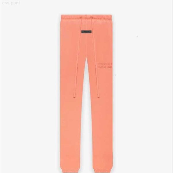 

casual sports pants fog essentials 22fw new thick flocked letter sports plush pants fashion design, Black