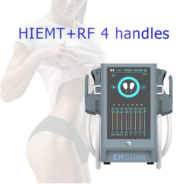 

new 4 handles ems neo sculpt body shaping emslim neo hi-emt with rf electromagnetic muscle stimulator slimming machine for arms and thigh fa