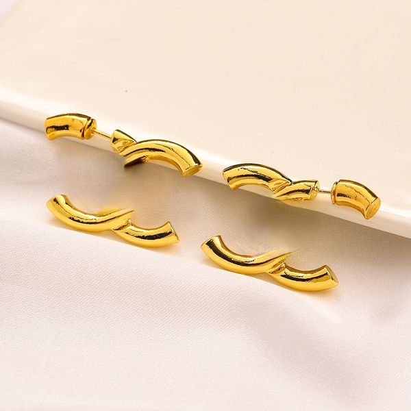 

fashion brand designers earring letters stud 18k gold plated luxury earrings designer for women dangle engagement party wedding jewelry, Golden;silver