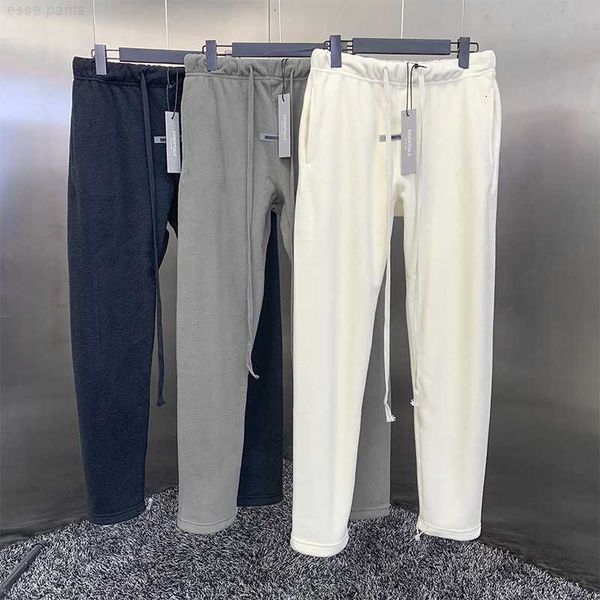 

casual sports pants fog feel of god double thread essentials fleece pants casual straight leg loose fashionable sweat, Black